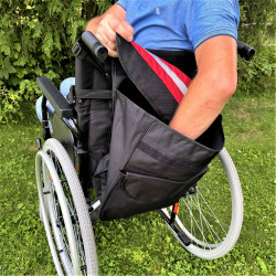 Krepšys neįgaliojo vežimėliui su šviesą atspindinčiomis juostomis 3